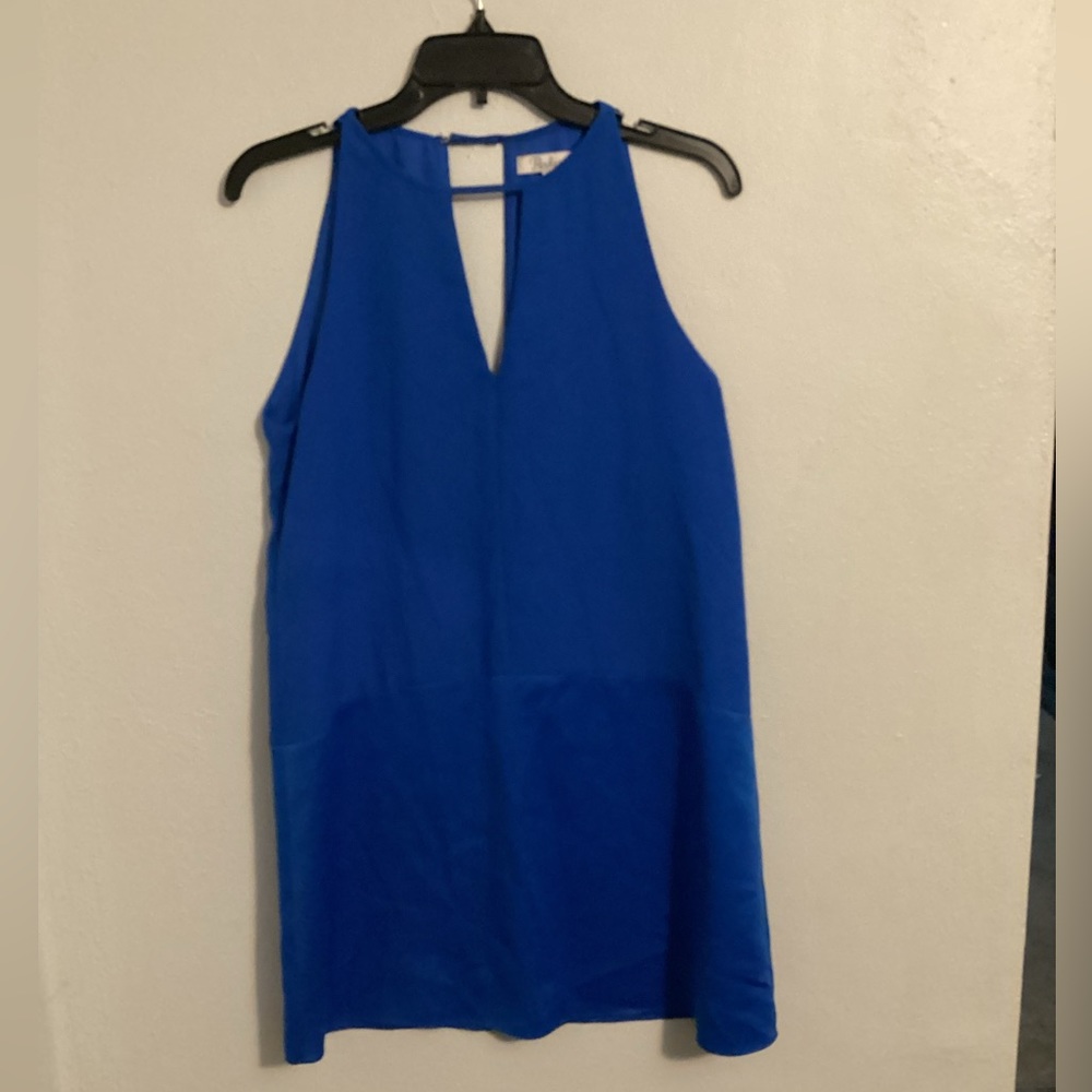Parker Woman’s Sleeveless Blue Midi Dress. Size Small.